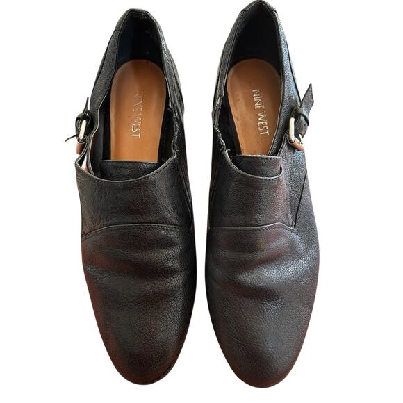 Nine West Women's Black Leather Low Heeled Casual Preppy Dress Shoes Size 8.5 M - Picture 2 of 15